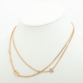 Christian Dior Star Rhinestone CD Gold Necklace Costume Jewellery